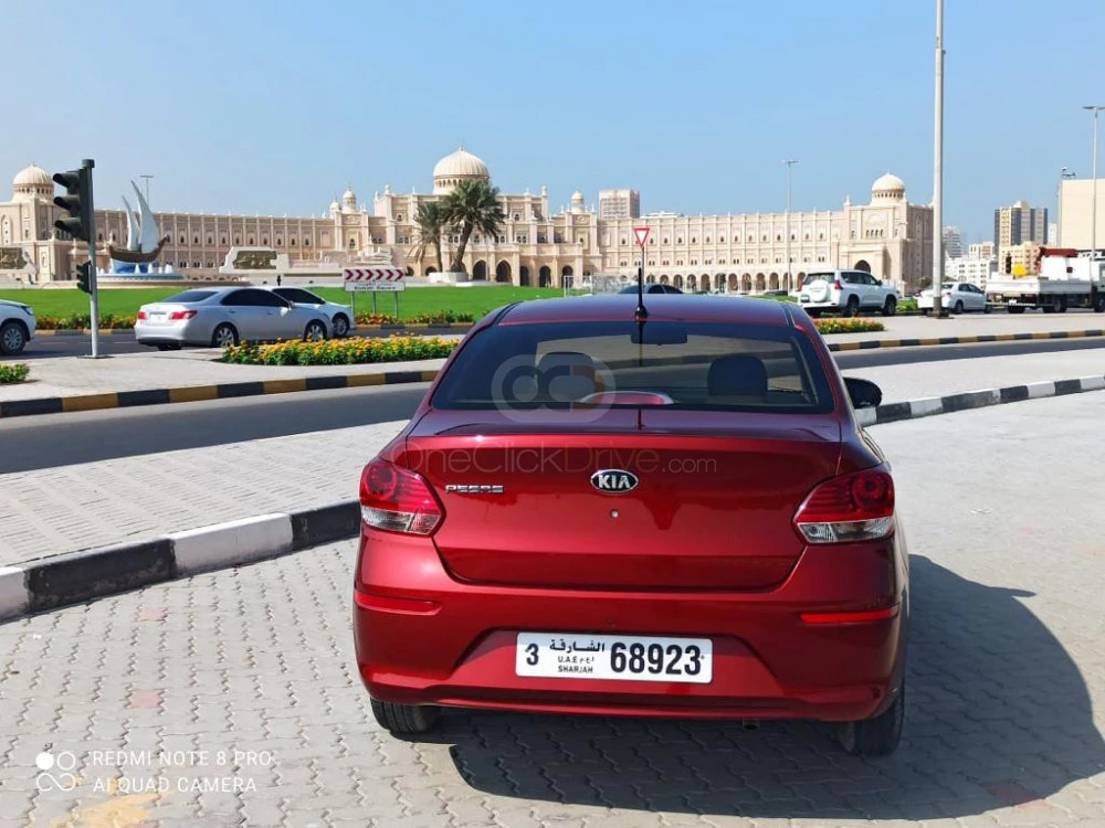 Red Kia Pegas 2020 for rent in Sharjah 9